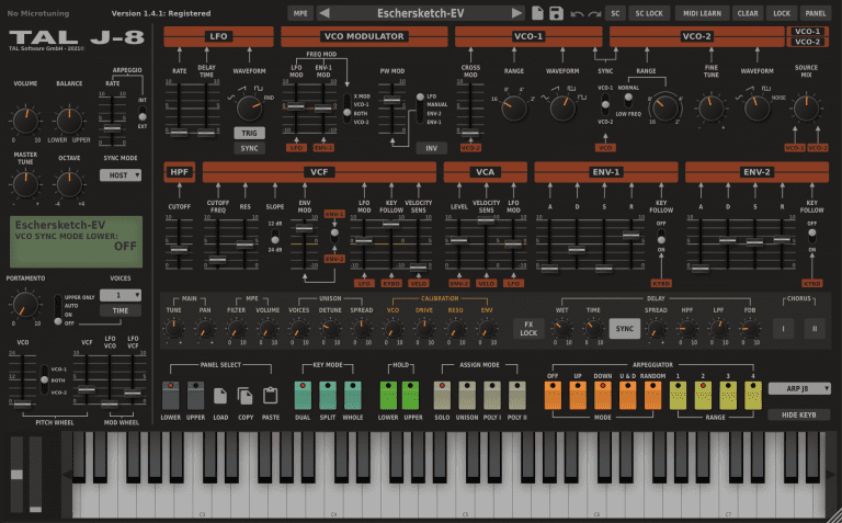 Togu Audio Line – TAL-J-8 v1.5.4 VSTi, VSTi3, AAX, AU WIN.OSX.LINUX x64