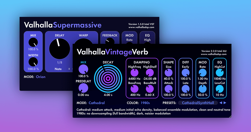 Плагин valhalla vintage verb. Реверб Valhalla. Valhalla DSP VST. Ревербератор Вальхалла. VALHALLAVINTAGEVERB.